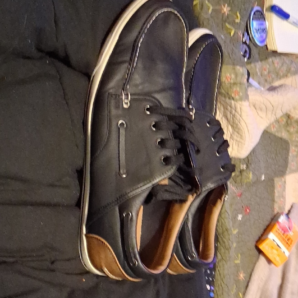 Sonoma Black and Brown Boat Shoes